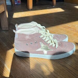 Golden Goose brown canvas Mid/Star Made in Italy women’s sneakers size 40